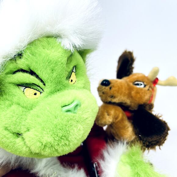 Dr. Seuss Plush Stuffed Animal Toy The Grinch Stole Christmas Max Dog Collect - Picture 2 of 8